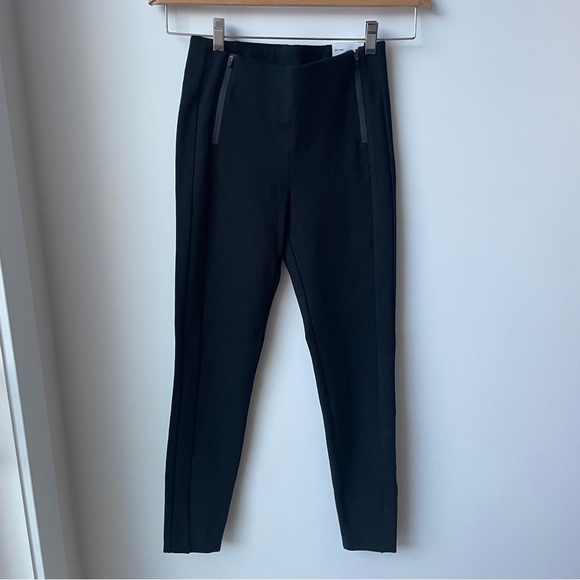 ZARA BLACK LEGGINGS MID RISE - Picture 2 of 5